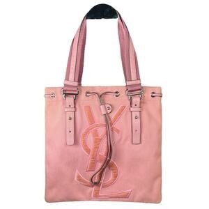 Yves Saint Laurent Vintage Tote Pink Canvas Bag